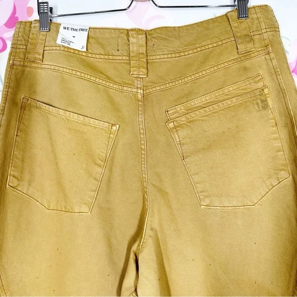 NEW Free People We The Free Chill Vibes Dropped Wide Leg Khaki Scout Jeans 31 - Picture 11 of 11